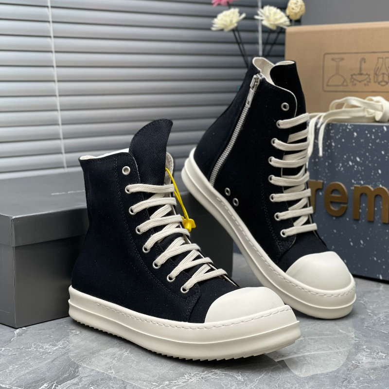 Streetwear Brand Luxury - Brand Luxury Ramones Black Canvas High