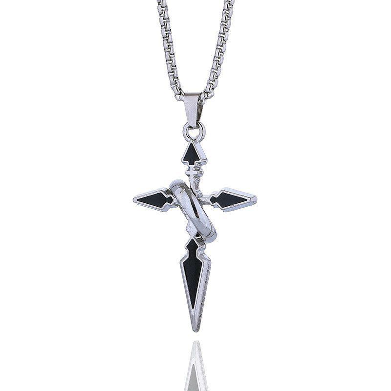Trendy Brand Cross Pendant Nec - Streetwear Brand Jewelry 评论和价格