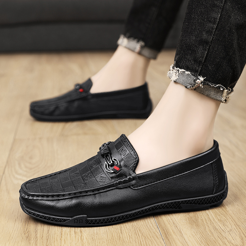 Fashion Leather Men Casual Sho - Streetwear Brand Luxury 评论和价格