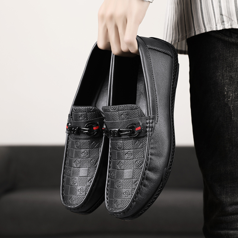 Fashion Leather Men Casual Sho - Streetwear Brand Luxury 评论和价格