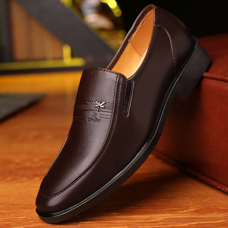 Leather Shoes Men's Business S - Streetwear Brand Luxury 评论和价格