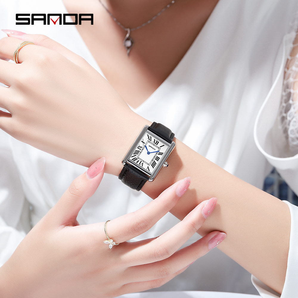 Sanda Rectangular Wrist Watche - Streetwear Brand Luxury 评论和价格