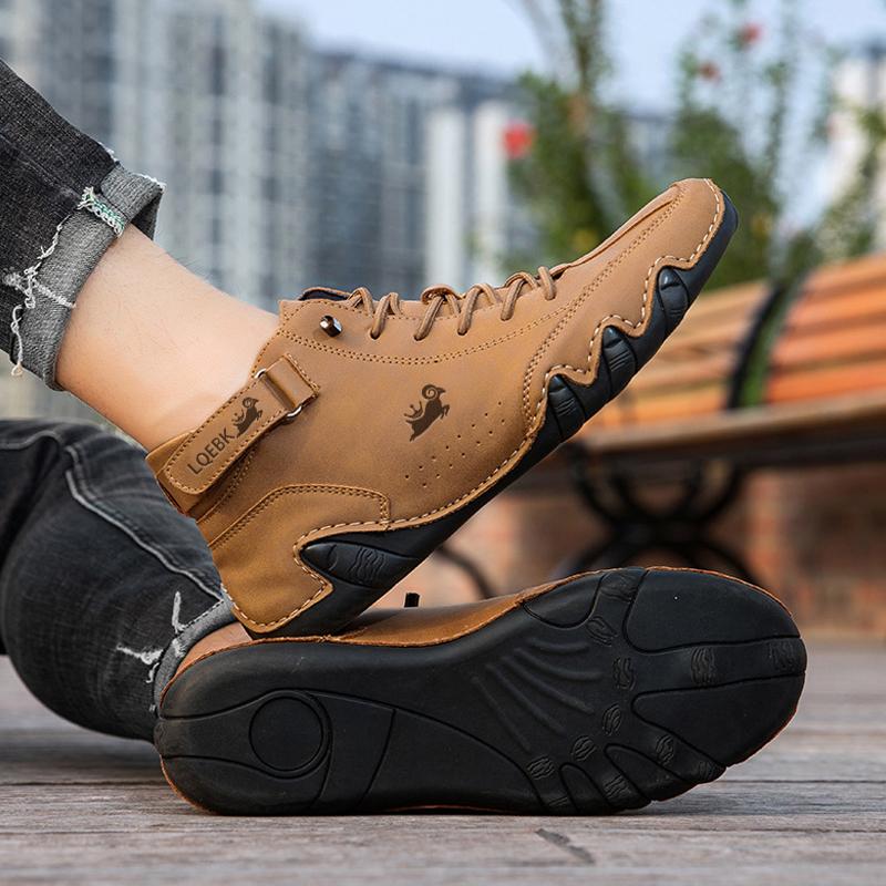 Leather Shoes for Men Casual S - Streetwear Brand Luxury 评论和价格