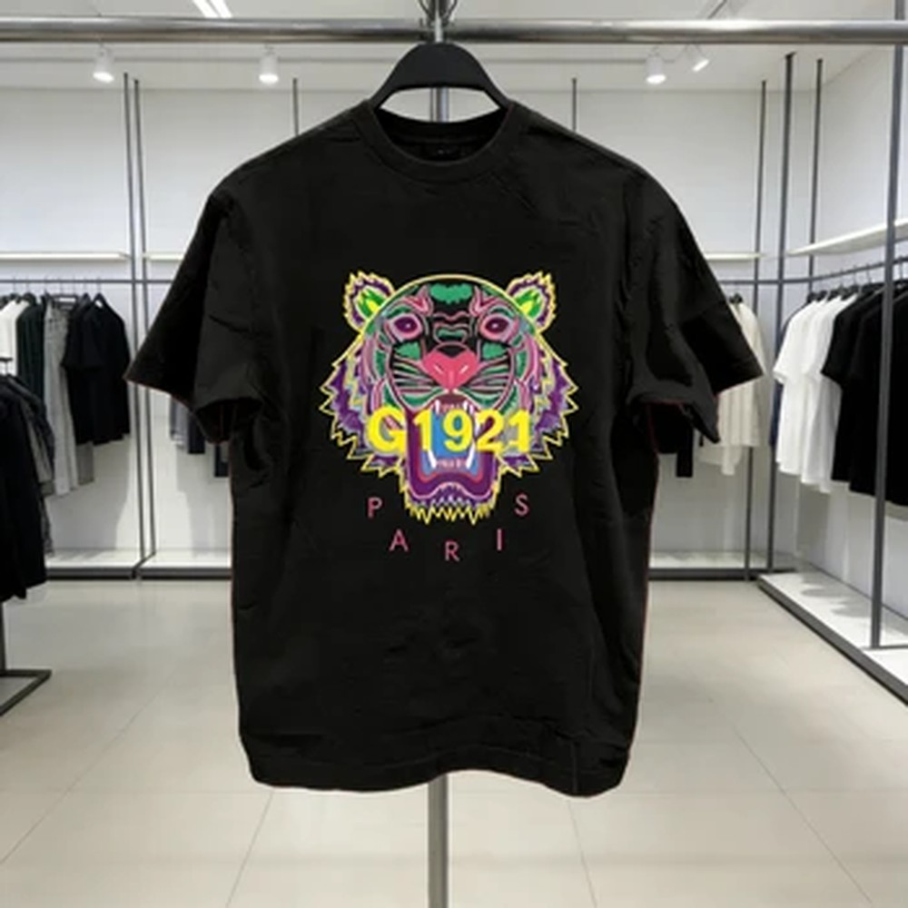 2026 Lion Head Print T-shirt M - Women Streetwear Brand 评论和价格